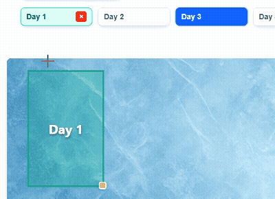Resizing a door using the corner handle